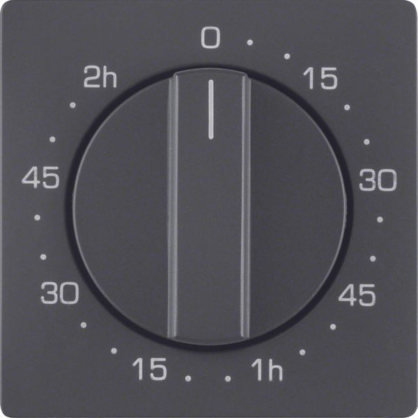 Centre plate for mechanical timer, Q.1/Q.3, ant. velvety, lacq. image 1