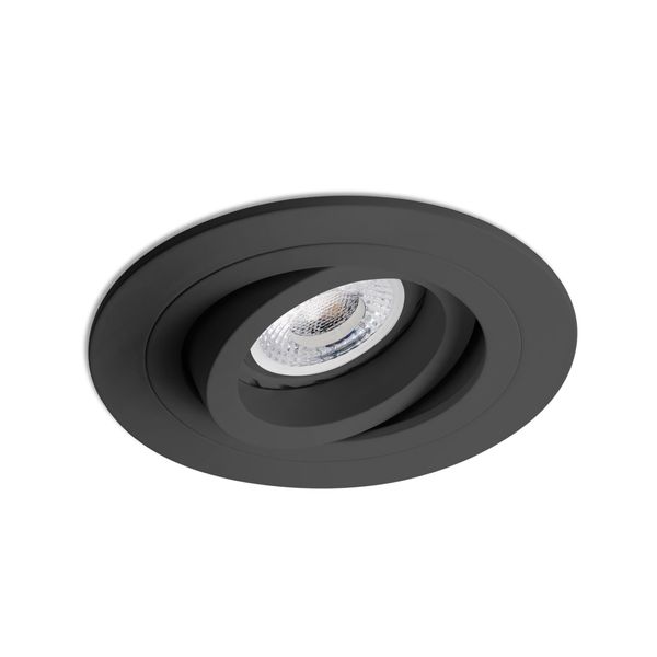 RADON ADJUSTABLE BLACK RECESSED LAMP GU10 image 1