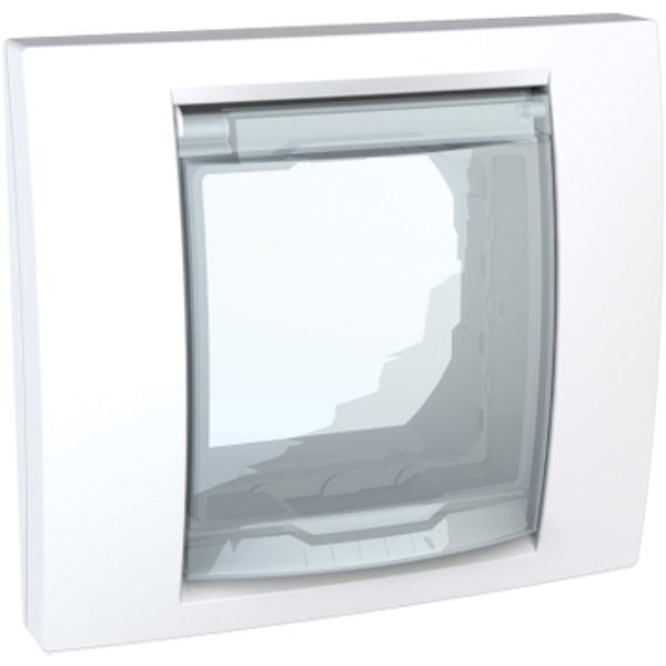 Unica Plus - cover frame (fix. frame) - 1 gang - 2 m - white/white - IP44 image 4