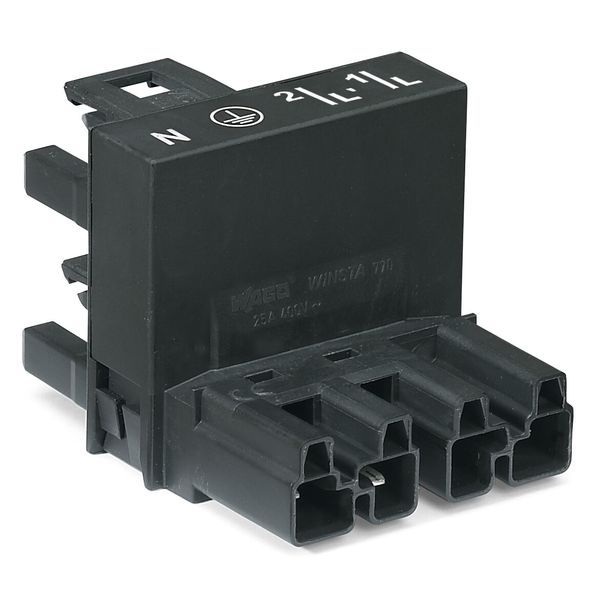 h-distribution connector 4-pole Cod. A black image 1