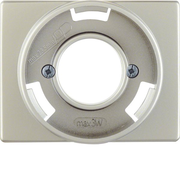 Centre plate for pilot lamp E14, arsys, stainless steel matt, lacq. image 1