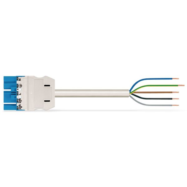 pre-assembled connecting cable;Eca;Plug/open-ended;blue image 3