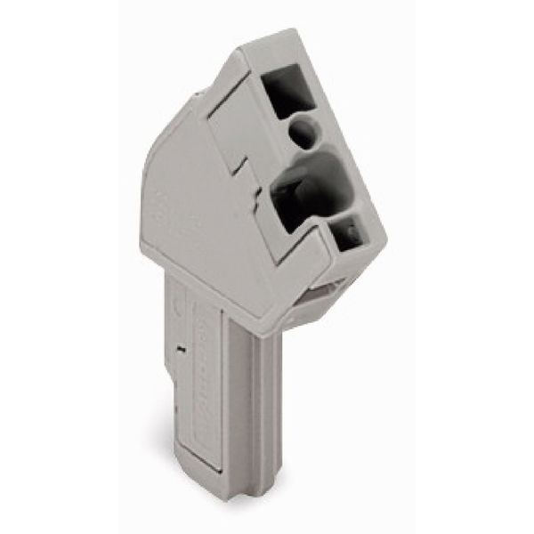 1-conductor female connector, angled CAGE CLAMP® 4 mm² gray image 1