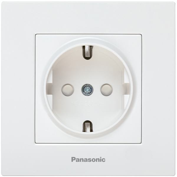 Karre Plus White (Quick Connection) Child Protected Earthed Socket image 1