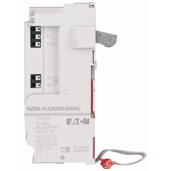 Undervoltage release for NZM4, configurable relays, 2NO, 24DC, Push-in terminals image 1