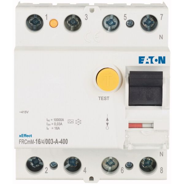 Residual current circuit breaker (RCCB), 16 A, 4 p, 30 mA, type A, 400 V image 2