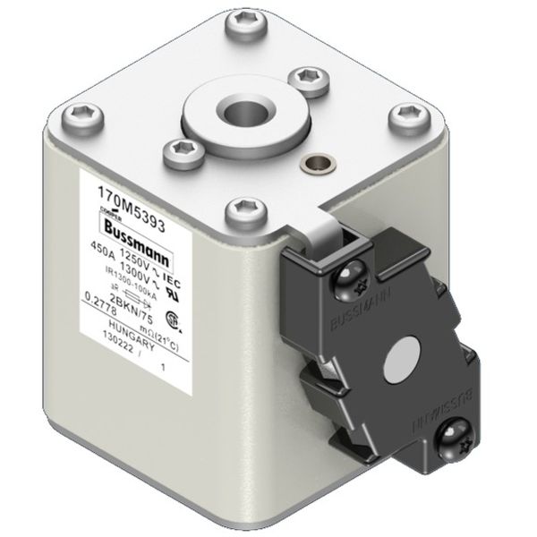 Fuse-link, high speed, 550 A, AC 1250 V, size 2, 61 x 75 x 77 mm, aR, IEC, UL, single indicator image 3