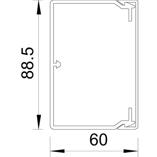 WDKH-60090RW Wall trunking system halogen-free 60x90x2000 image 2