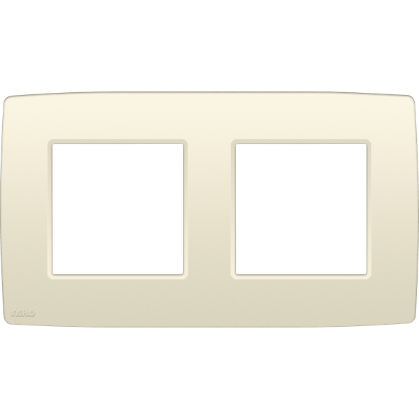 Twofold faceplate with 71 mm centre distance, Niko Original cream image 2