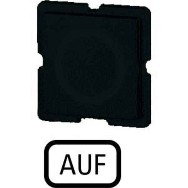 Button plate for push-button, Inscription: AUF, 25 x 25 image 2