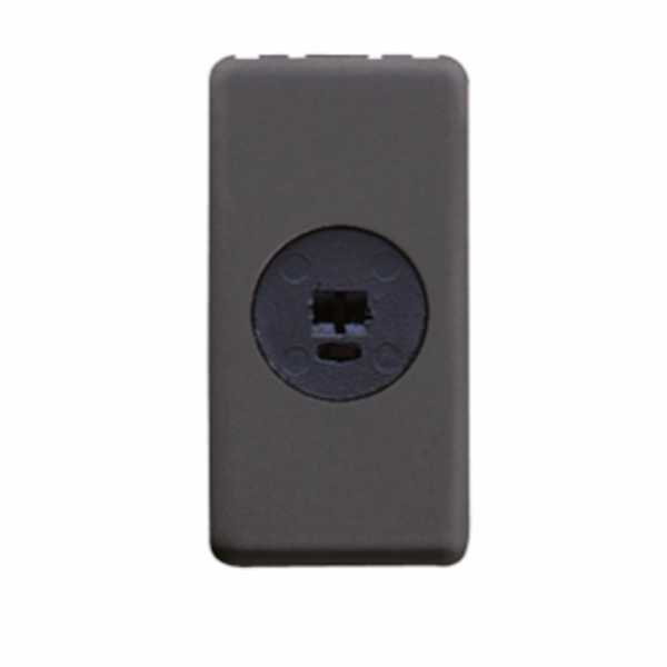 SOCKET-OUTLET FOR PHONIC CIRCUIT - 1 MODULE - SYSTEM BLACK image 1