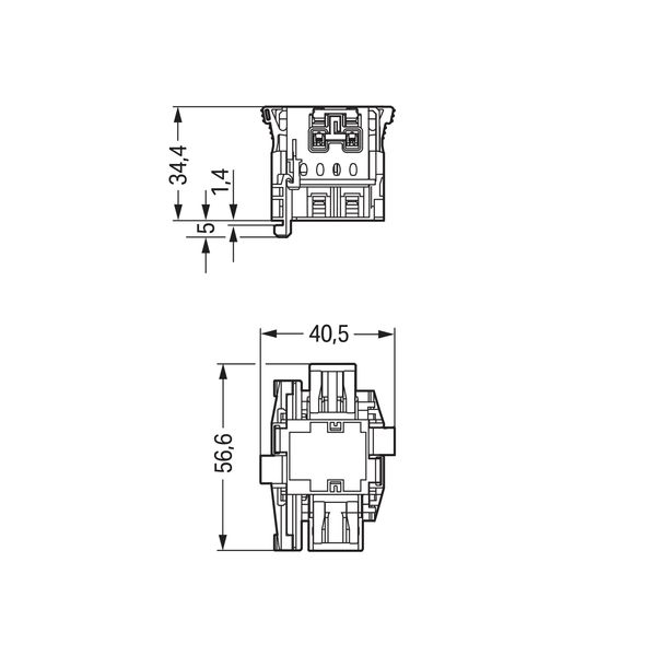 Linect® T-connector 2-pole Cod. L white image 8