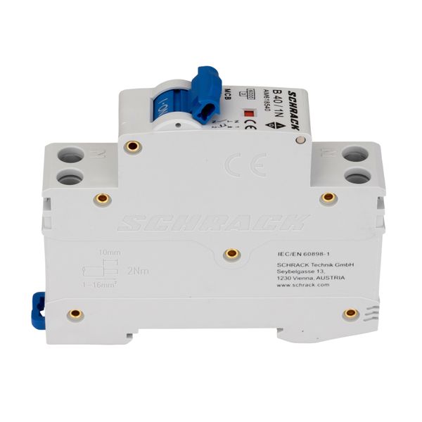 Miniature Circuit Breaker (MCB) AMPARO 6kA, B 40A, 1+N, 1MW image 6