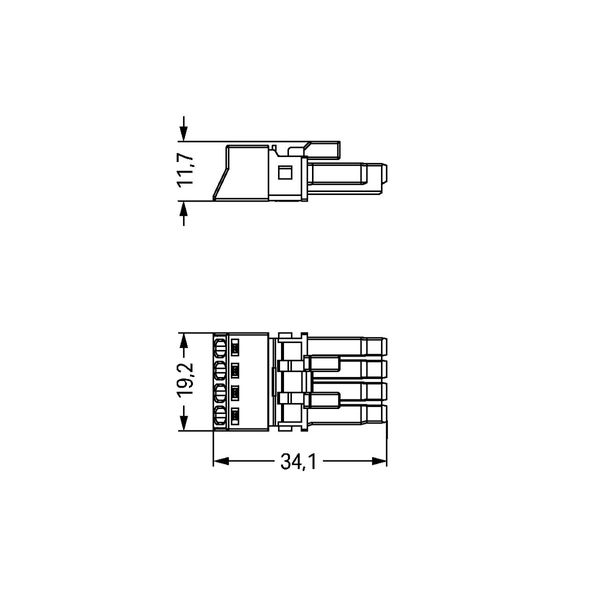 Socket 4-pole Cod. B gray image 5