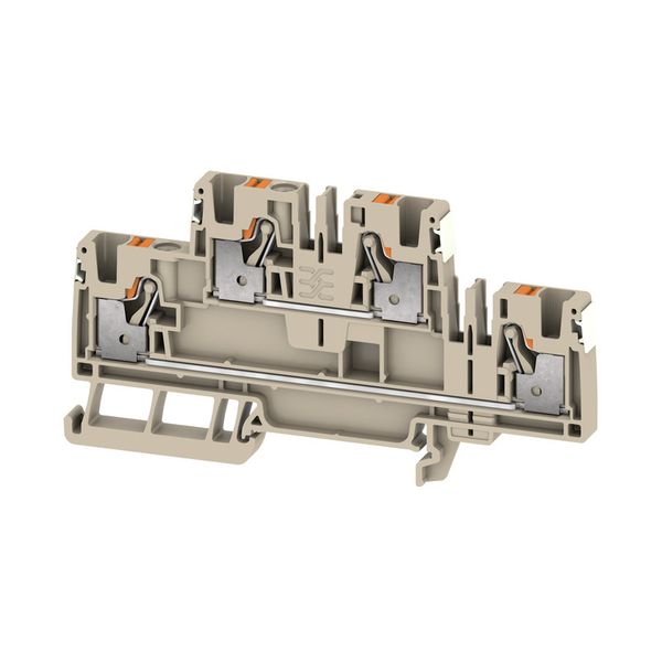 Feed-through terminal block, PUSH IN, 4 mm², 800 V, 32 A image 1