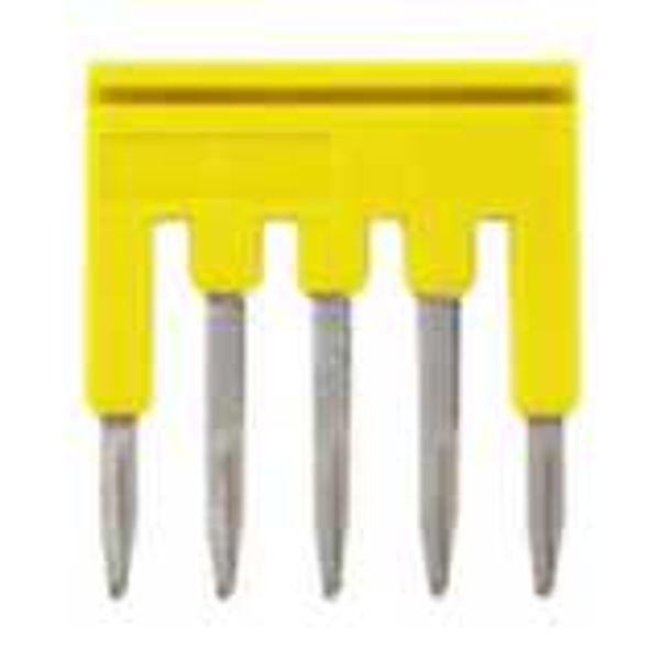 Short bar for terminal blocks 1 mm² push-in plus, 5 poles, yellow colo image 2