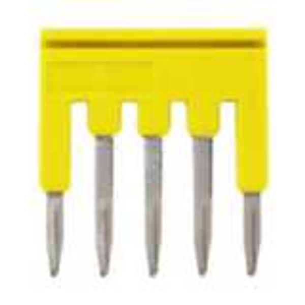 Short bar for terminal blocks 1 mmÂ² push-in plus, 5 poles, yellow colo XW5T0153M image 2