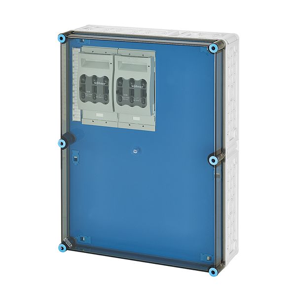 Mi load separator box IP65, 2x160A NH00 3p op Rail 400A 5-pin, 450x600 image 1