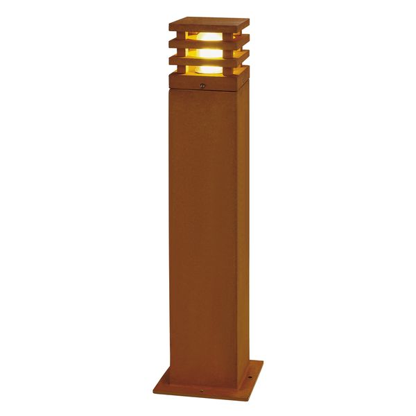 RUSTY SQUARE 70 outdoor lamp, E27 max.11W, IP55, rusted iron image 1