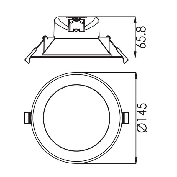 Segon Eco 14W Tri weiá 3K, 4K, 6K 230V 90ø, ECG, white image 5