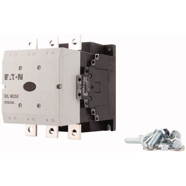 Contactor, 380 V 400 V 132 kW, 2 N/O, 2 NC, RDC 48: 24 - 48 V DC, DC operation, Screw connection image 3