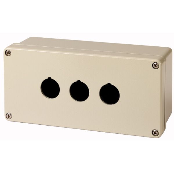 Surface mounting enclosure, metal, 3 mounting locations image 1