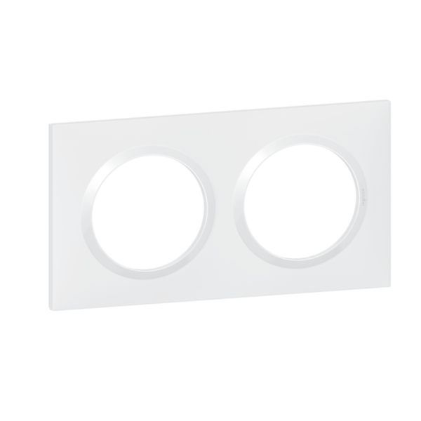 600902 Dooxie square plate 2 positions white finish image 1