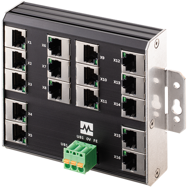 Xenterra 16TX unmanaged Switch wallmounted 16 Port 100Mbit image 1