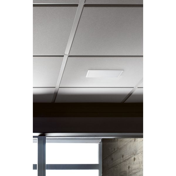 Slim flush mounting frame URA ONE - for false ceiling/dry partition - white image 1