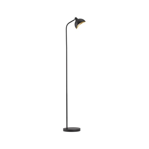 Matt Black   & Gold Metal  LED E14 1x5 Watt   IP20 Bulb Excluded  D: 22 H: 150 cm Adjustable image 1