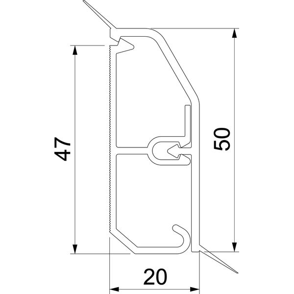 SLL 2050 cws Skirting trunking SL-L Set 20x50 seal. 9001 image 2