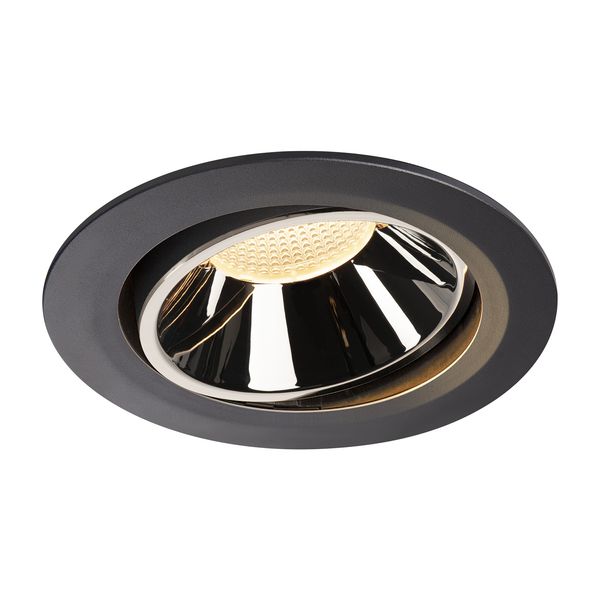 NUMINOS® MOVE DL XL, Indoor LED recessed ceiling light black/chrome 3000K 40° rotating and pivoting image 1