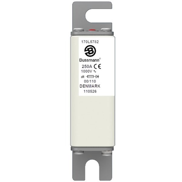 Fuse-link, high speed, 250 A, AC 1000 V, Size 00, 30 x 67 x 128 mm, aR, IEC, single indicator image 3