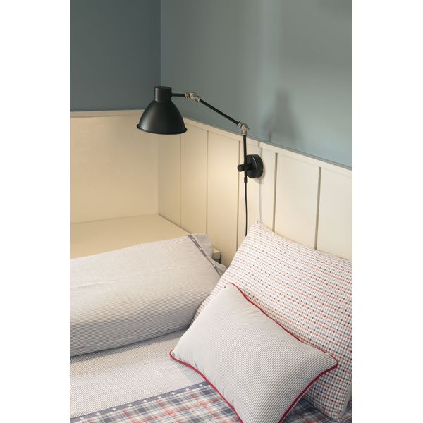 CELIA MATT BLACK WALL LAMP 1 X E14 20W image 2