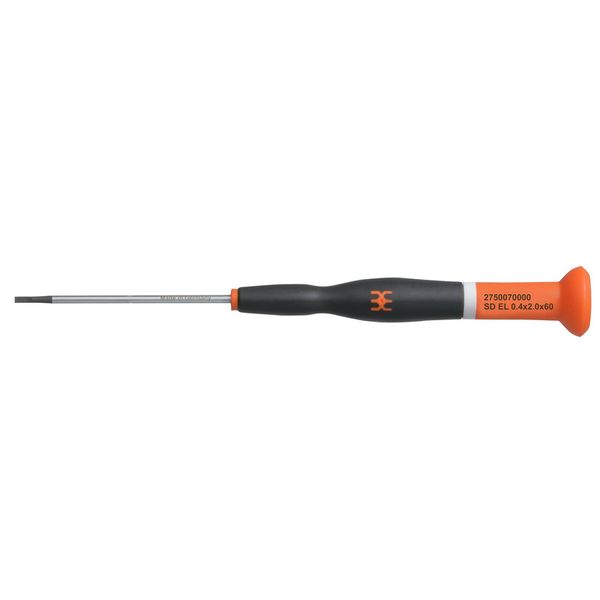 Slotted screwdriver, Blade thickness (A): 0.4 mm, Blade width (B): 2 m image 1