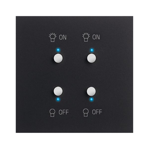 Art d'Arnould Epure MyHOME_Up double light switch - matte black image 1