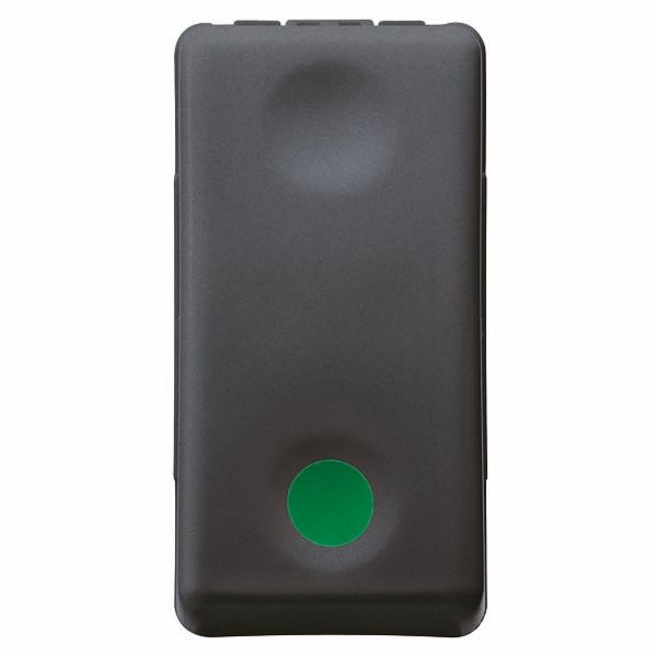 PUSH-BUTTON 1P 250V ac - NO 10A - AUXILIARES CONTACT NC - START - SYMBOL GREEN - 1 MODULE - SYSTEM BLACK image 2