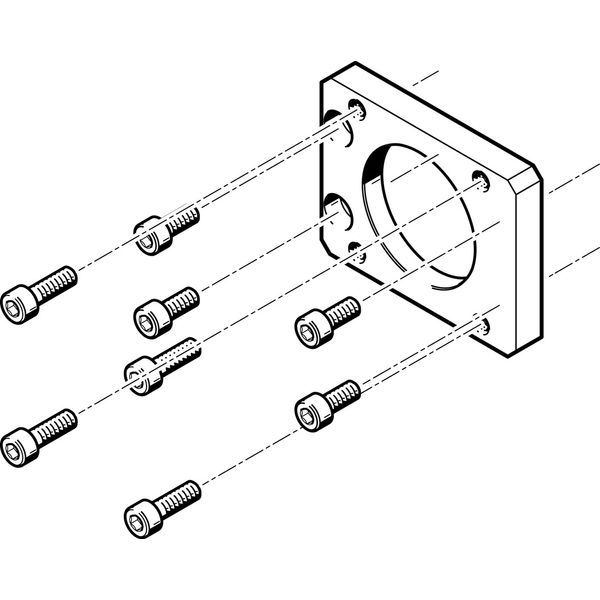 EAMF-A-48B-55A Motor flange image 1