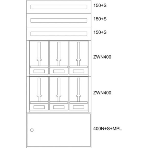 BP-F-NN-800/17-6Z Eaton xEnergy Basic meter cabinet equipped image 1