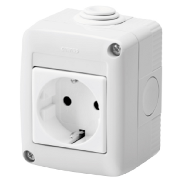 PROTECTED ENCLOSURE COMPLETE WITH SYSTEM DEVICES - WITH SOCKET-OUTLET 2P+E 16 A - GERMAN STANDARD - IP40 - GREY RAL 7035 image 1