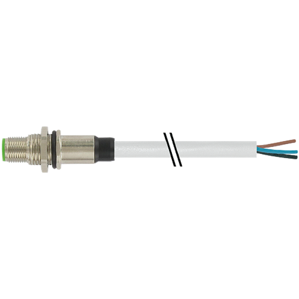 M12 male recept. A-cod. RM PUR 8x0.25 gy UL/CSA+drag ch. 2m image 1