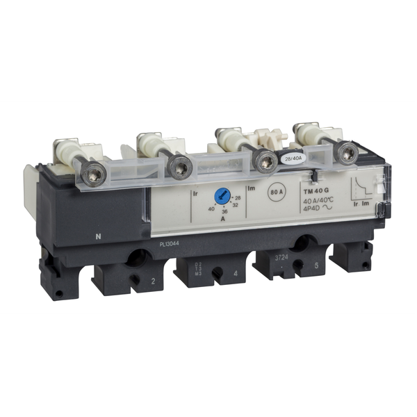 trip unit TM40G for ComPact NSX 100/160 circuit breakers, thermal magnetic, rating 40 A, 4 poles 4d image 4
