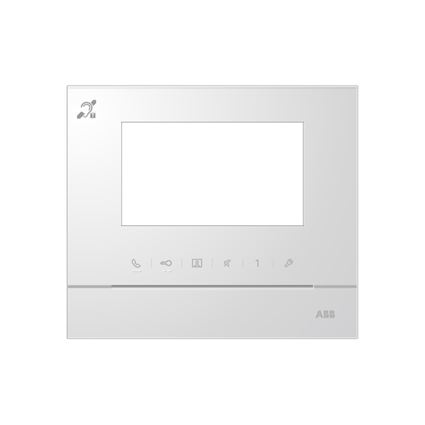 52313FC-W-02 Front cover for 4.3" video hands-free with induction loop,White image 2