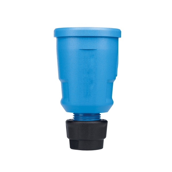 Connector, blue, Elamid high performance plastic, with improved accidental-contact guard image 1