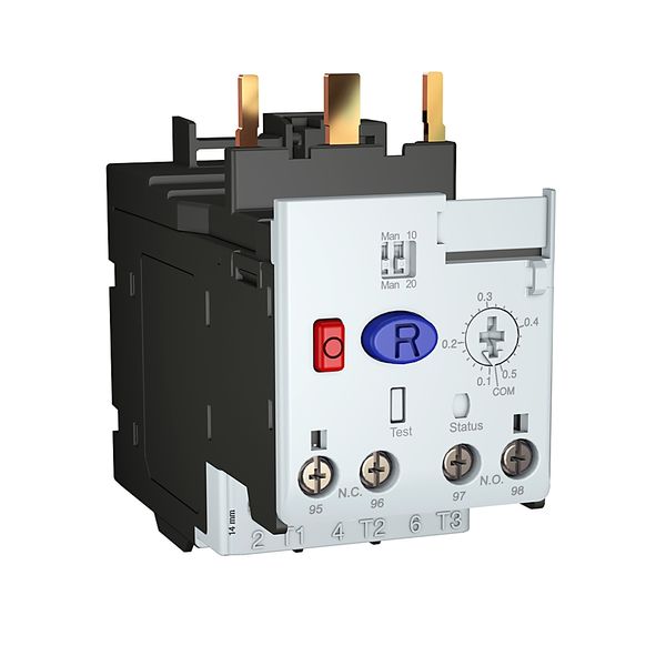 Allen-Bradley 193-1EEED E100 Overload Relay, Trip Class 10 or 20, Basic Overload Relay, 5.4...27A, C30...C55 Bulletin 100 IEC Contactor Size image 1