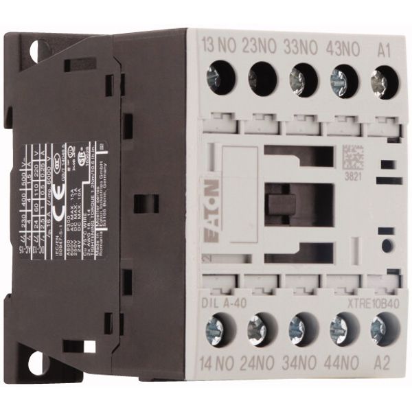 Contactor relay, 110 V DC, 4 N/O, Screw terminals, DC operation image 4