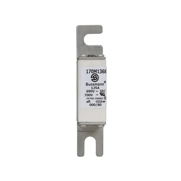 Fuse-link, high speed, 125 A, AC 690 V, DIN 000, 21 x 40 x 100 mm, aR, DIN, IEC, single indicator image 6