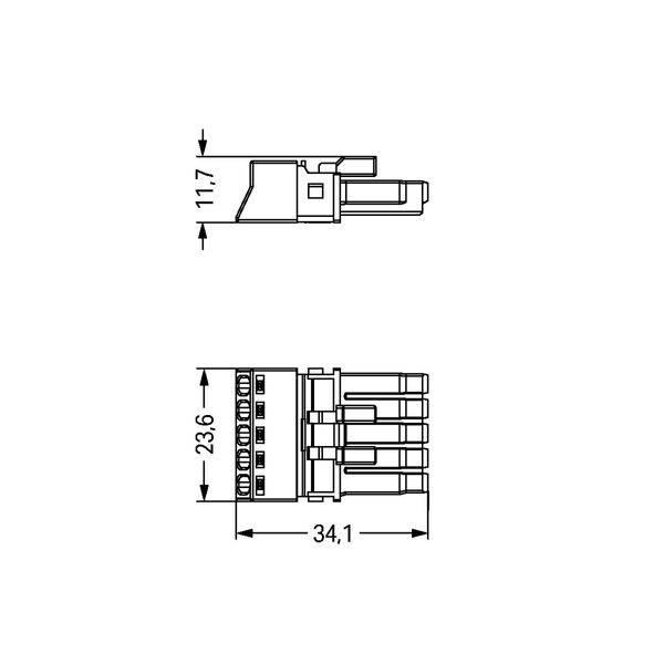 Socket 5-pole Cod. B gray image 4