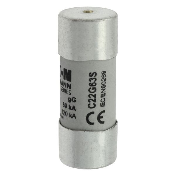 Fuse-link, LV, 63 A, AC 690 V, 22 x 58 mm, gL/gG, IEC, with striker image 9