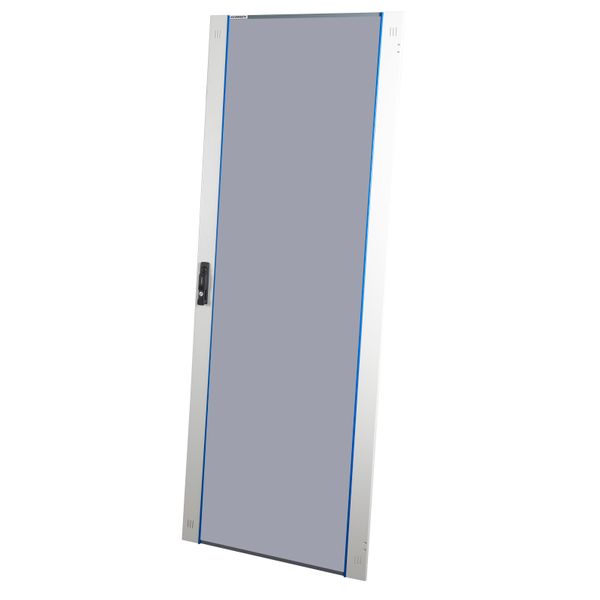 Glas door, full width, for S-RACK 47U, W=800, RAL7035 image 1